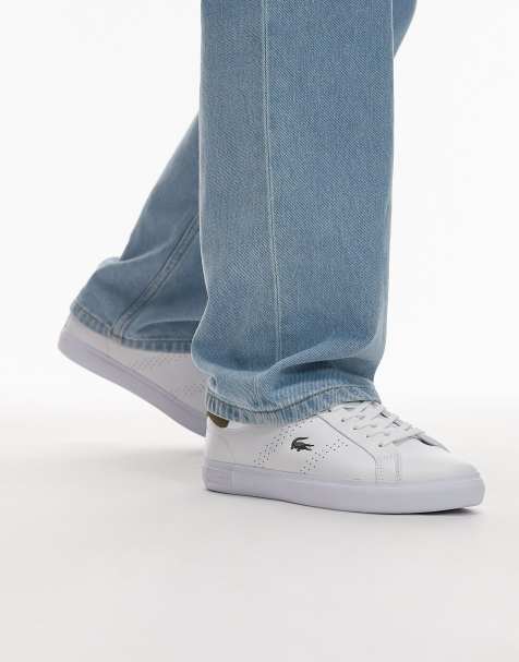 Lacoste powercourt 2.0 trainers in white - view 1