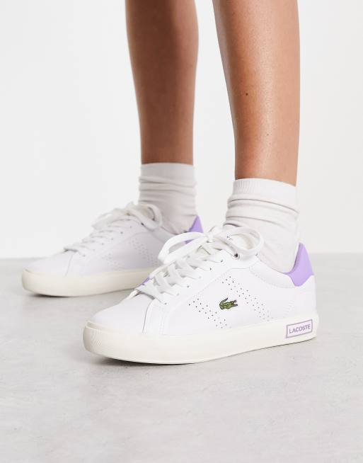 Lacoste white leather clearance shoes