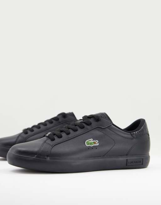 Lacoste powercourt croc sneakers in black | ASOS