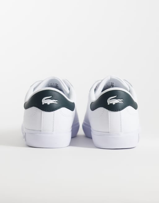 Lacoste Powercourt Sneaker in Weiß und Dunkelgrün, 5 von 5