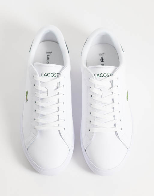 Lacoste Powercourt sneakers i hvid og mørkegrøn, 4 af 5