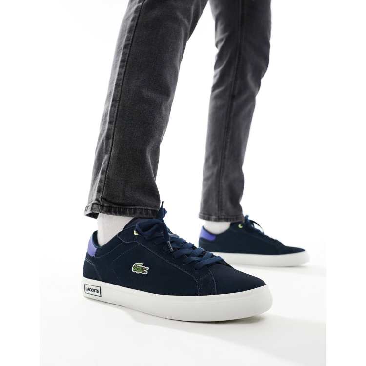 Lacoste Powercourt sneakers in navy ASOS