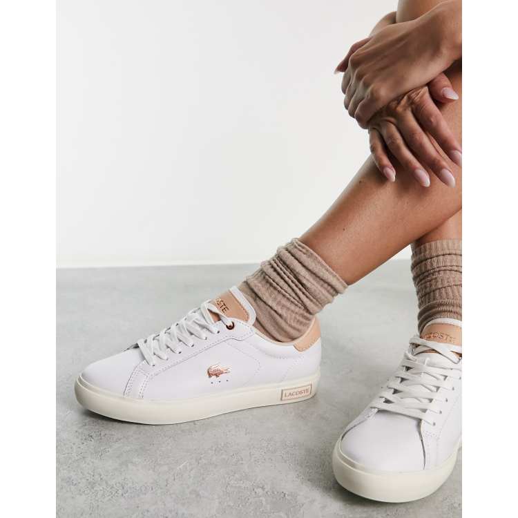 Lacoste Powercourt sneakers white/pink | ASOS