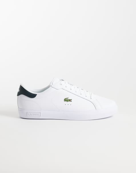 Lacoste powercourt trainer in white and dark green - view 1