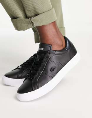 Lacoste powercourt trainers in black/white | ASOS