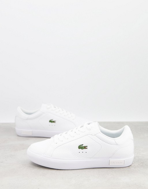 Lacoste Powercourt trainers in triple white