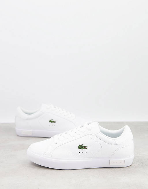 Lacoste Powercourt trainers in triple white