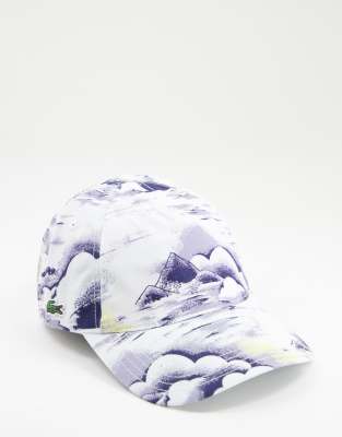 Lacoste Lacoste print baseball cap-White