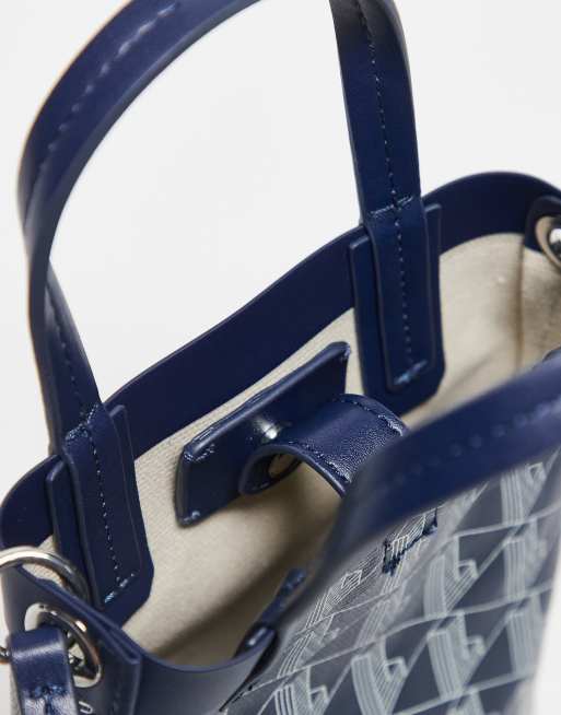 Lacoste print mini crossbody bag in navy ASOS