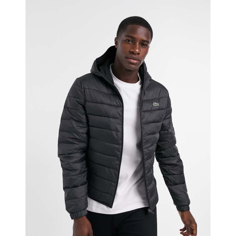 Lacoste puffer jacket in black