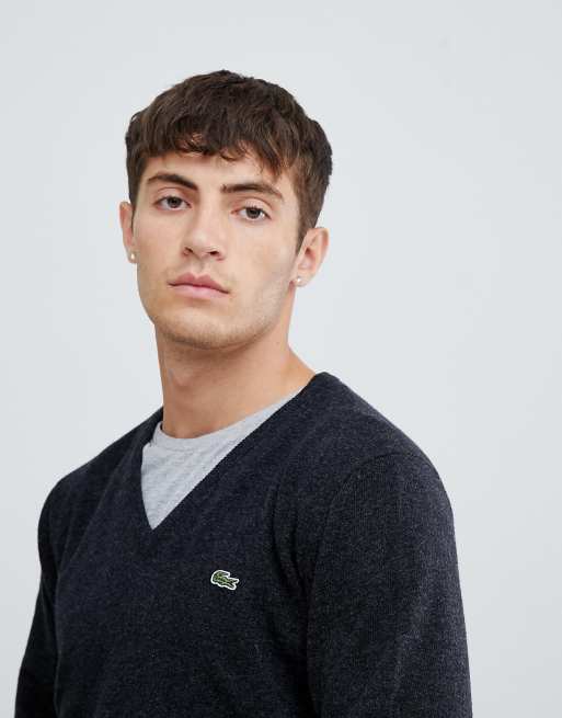 Pull Col V Gris Lacoste