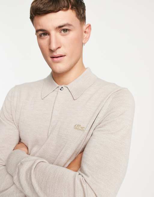 Lacoste Pull en maille avec col polo ASOS