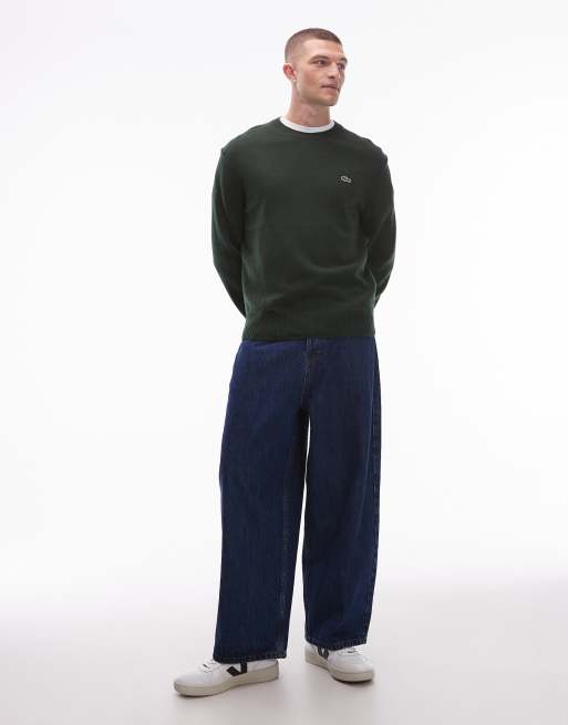 Lacoste – Pullover in Grün mit Rundhalsausschnitt, 2 von 5