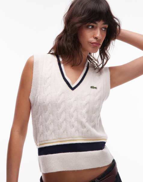 Lacoste – Pullunder in Creme - view 1