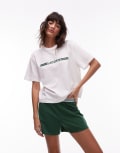 [Lacoste] Lacoste pyjama set in white and green XL White