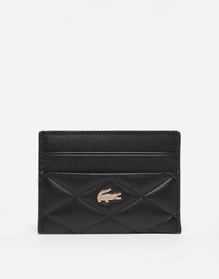 Lacoste Lacoste quilted card holder in black