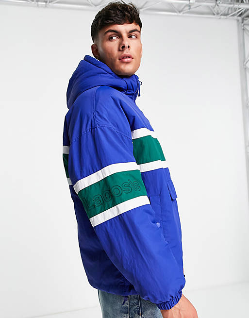 Lacoste Sport Hooded Jacket Navy - 80s Casual Classics