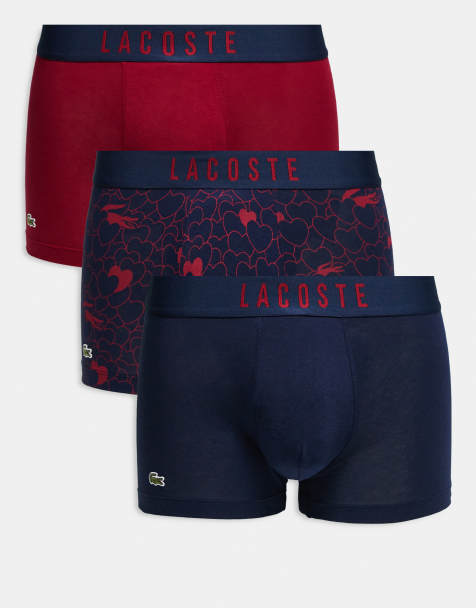 Lacoste - Røde og marineblå valentinsboksershorts i pakke med 3 par - view 1