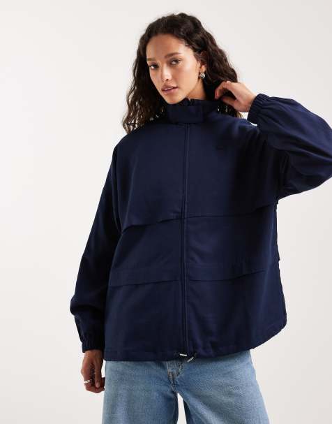 Lacoste - Regenbestendig jack in marineblauw - view 1