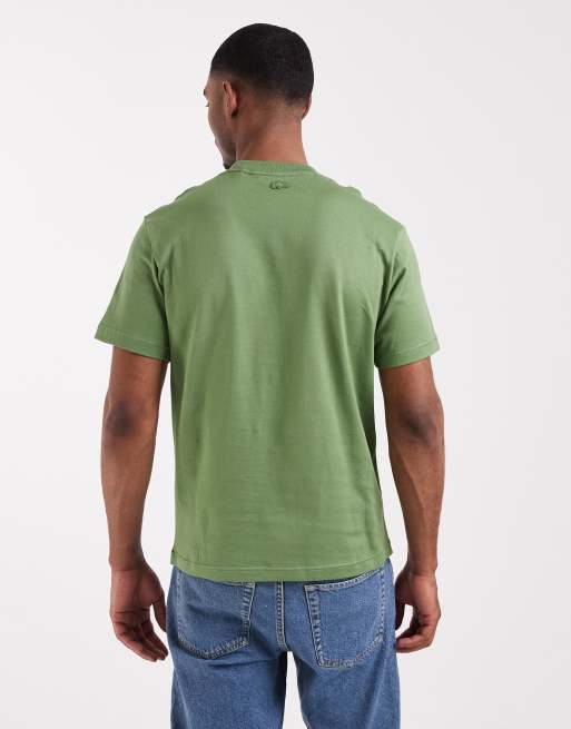 Lacoste – Relaxed-Fit-T-Shirt in Grün mit „L“-Logo, 5 von 5