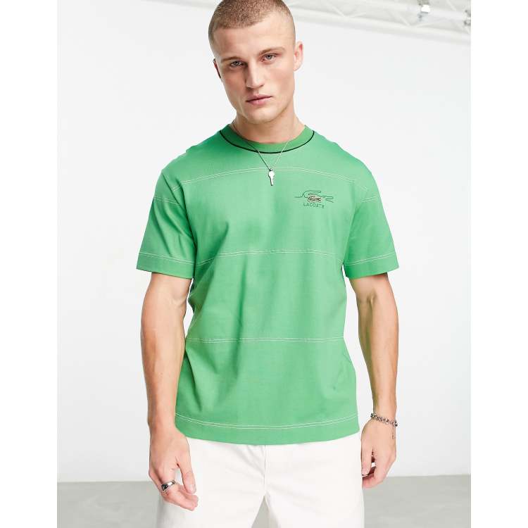 Lime green clearance lacoste t shirt