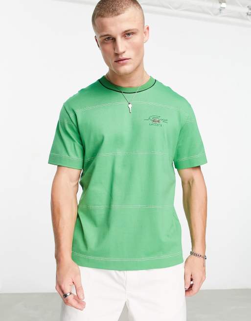 Mens green outlet lacoste t shirt