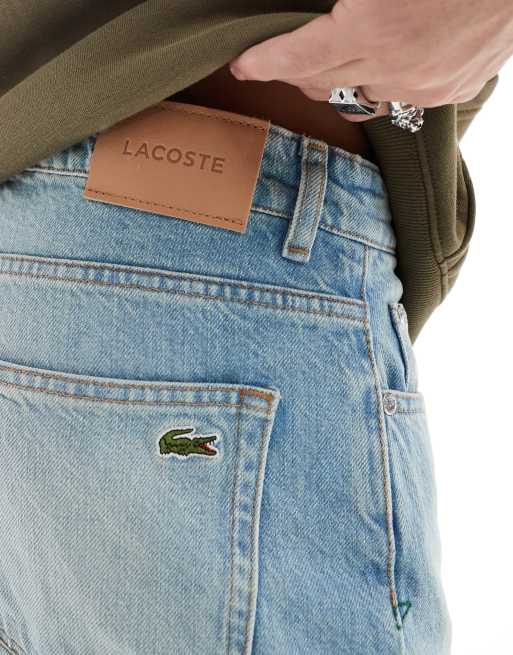 Lacoste relaxed jeans in light wash blue, 2 of 5