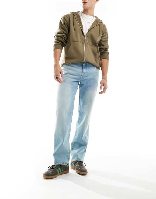 Lacoste relaxed jeans in light wash blue, 5 of 5