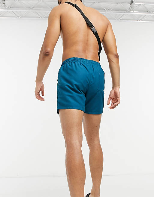 Lacoste ribbon print light quick-dry swim shorts