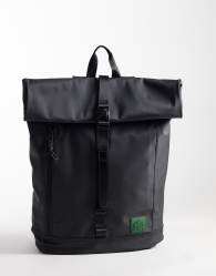 Lacoste roll top backback in black