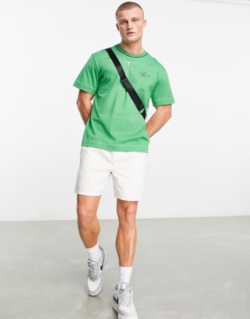 Lacoste - Ruimvallend T-shirt in tennisstijl in groen, 4 van 4