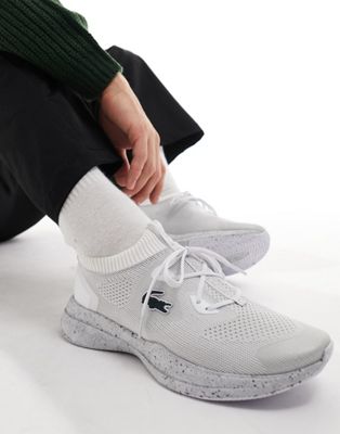 Lacoste run spin trainers in white - ASOS Price Checker