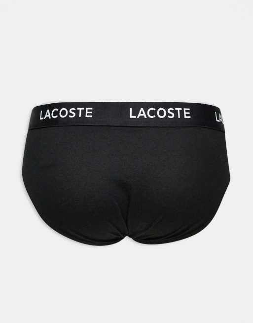Lacoste – Schwarze Slips im 3er-Pack, 3 von 3
