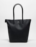 [Lacoste] Lacoste script logo shopper bag in black One Size BLACK