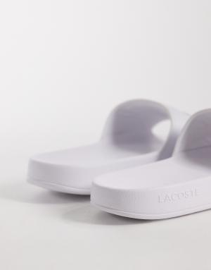 Lacoste Serve 0.0 logo sliders in white