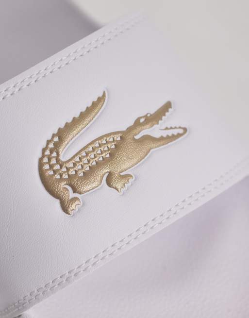Lacoste – Serve 0.0 – Slider in Wollweiß mit Logo, 4 von 4