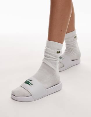 Lacoste Serve 3.0 Xl Slides In White | ASOS