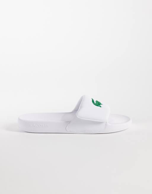 Lacoste – Serve 0.0 – Vita tofflor med kardborreband och logga, 3 av 4