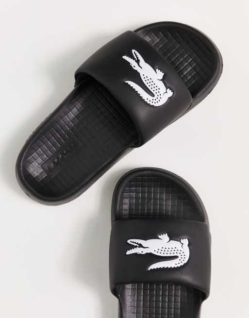 Lacoste fraiser sliders black hot sale