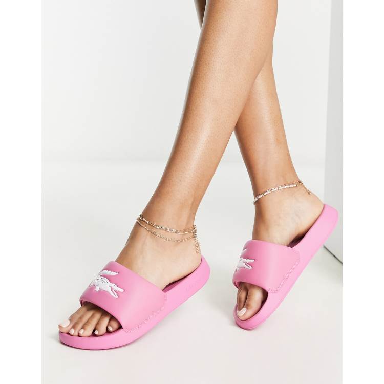 Lacoste Serve 1.0 Sliders In Pink ASOS