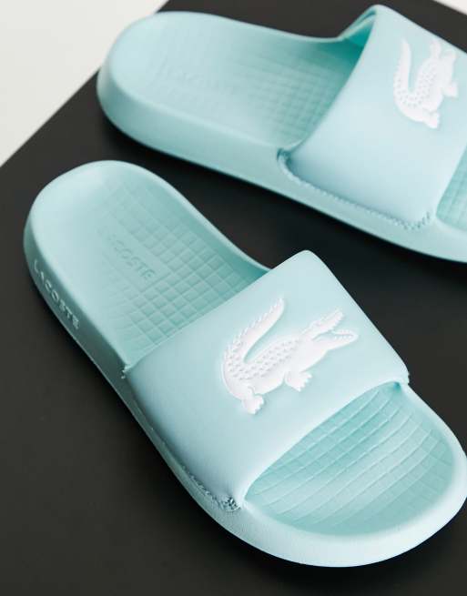 Blue cheap lacoste sliders