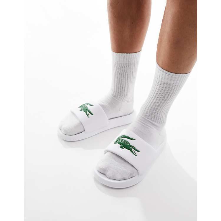 Lacoste Serve 1.0 Sliders In White ASOS