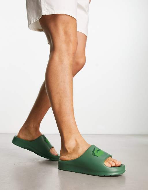 Lacoste Serve 2.0 Evo Sliders In Green ASOS