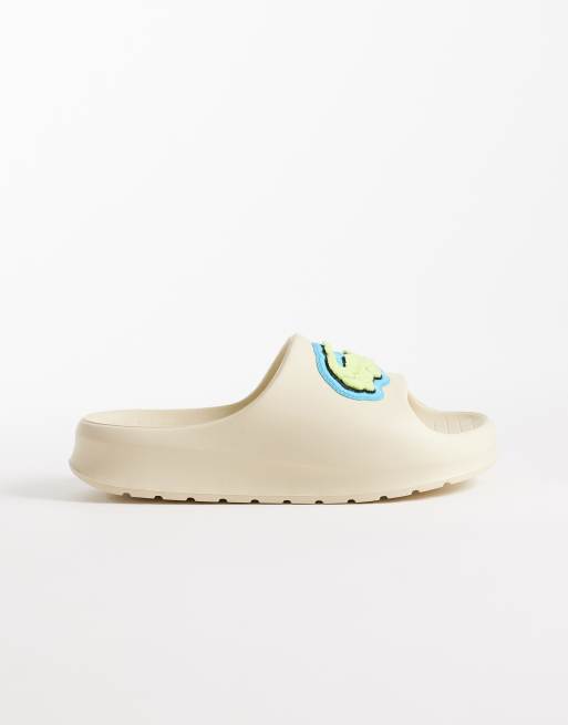 Lacoste Serve 2.0 - Slippers met logo in gebroken wit, 3 van 4