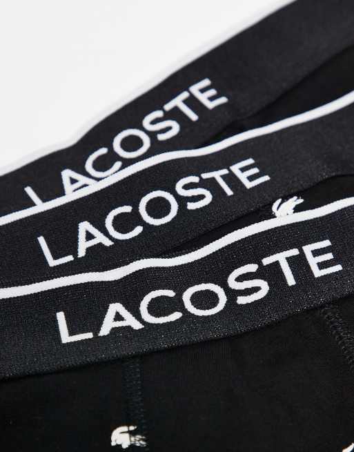 Lacoste - Set van 3 boxershorts in zwart met krokodillenprint, 3 van 3