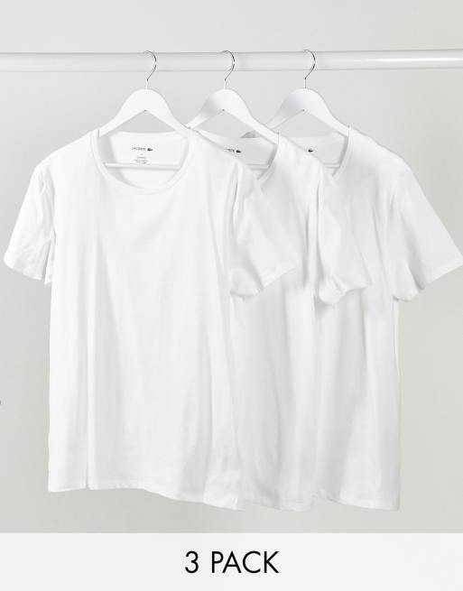 Lacoste - Set van 3 lounge-T-shirts in wit