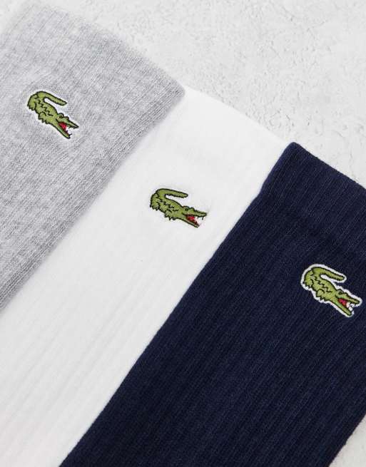 Lacoste - Set van 3 paar sportsokken in zwart, grijs en wit , 2 van 3