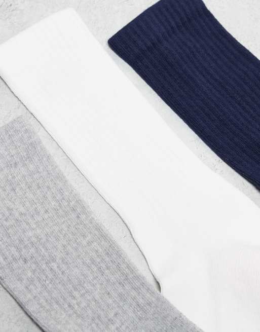 Lacoste - Set van 3 paar sportsokken in zwart, grijs en wit , 3 van 3