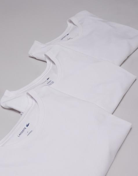 Lacoste - Set van 3 T-shirts in wit - view 1