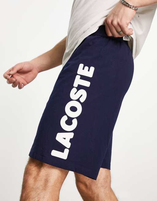 Lacoste Short confort grand logo Bleu marine ASOS